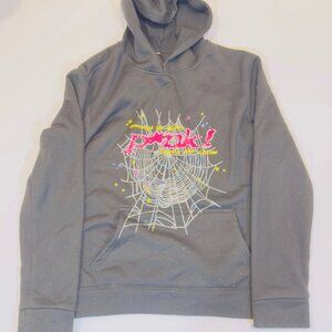 Sp5der Punk Hoodie Black Men’s Size L Streetwear Spider Sweatshirt